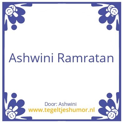Tegeltje: Ashwini