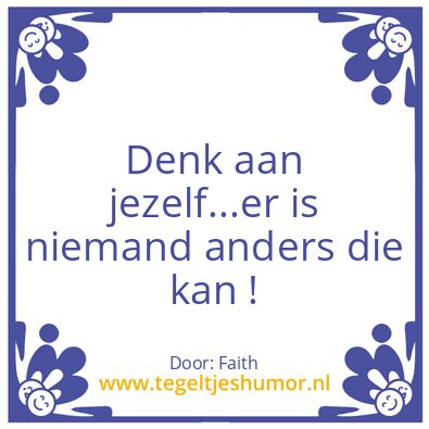 Tegeltje: Jezelf