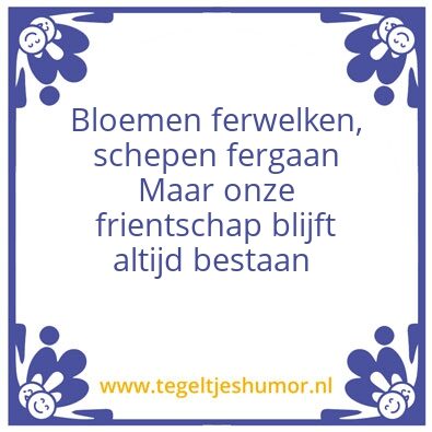 Tegeltje: Voor Herma