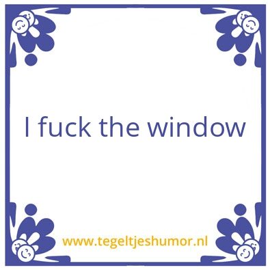 Tegeltje: a