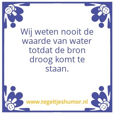 Tegeltje: Waarde