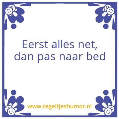 Tegeltje: Net