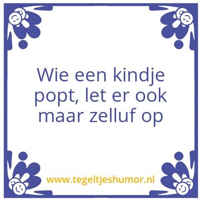 Tegeltje: Kindje