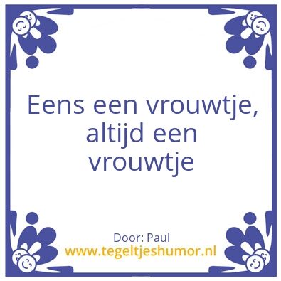 Tegeltje: Vrouwtje