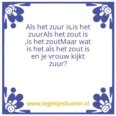 Tegeltje: Mannen humor