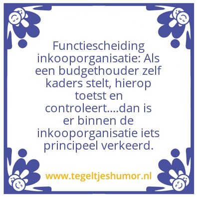 Tegeltje: Functiescheiding