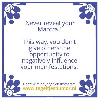 Tegeltje: the never rule