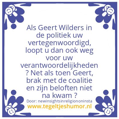 Tegeltje: politiek