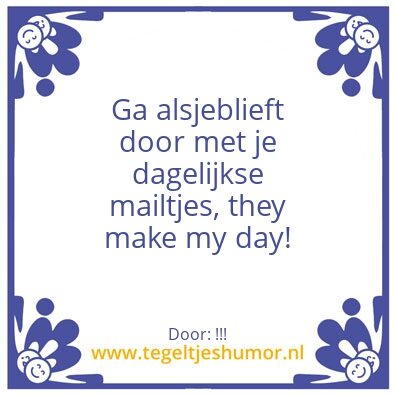 Tegeltje: …
