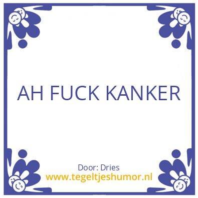 Tegeltje: Dries