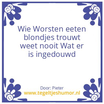 Tegeltje: inhoud