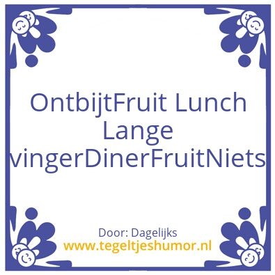 Tegeltje: kilo’s