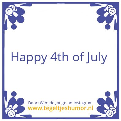Tegeltje: Happy 4th of July