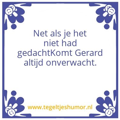 Tegeltje: Gerard
