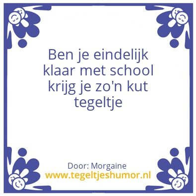 Tegeltje: Geslaagd