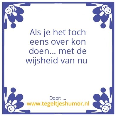 Tegeltje: …