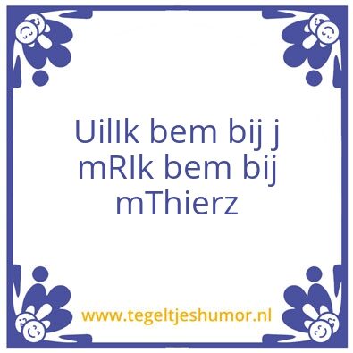Tegeltje: Uil