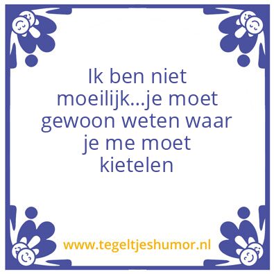 Tegeltje: Kietelen