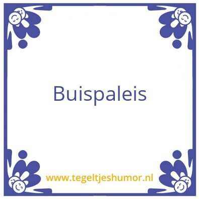 Tegeltje: Buis