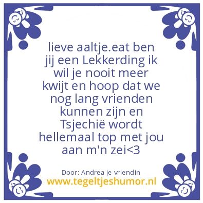 Tegeltje: Aaltje