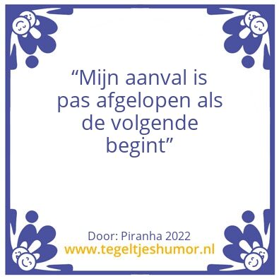 Tegeltje: Aanval