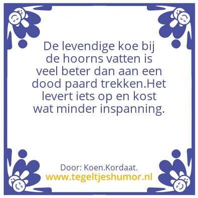 Tegeltje: De levendige koe â€¦