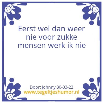 Tegeltje: Werken