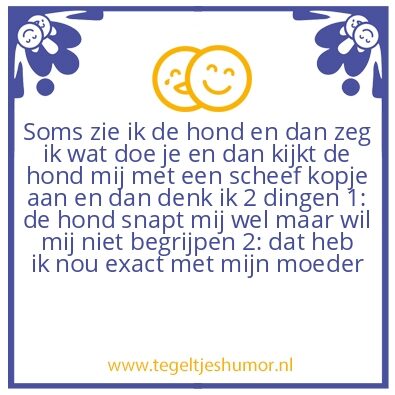 Tegeltje: hond
