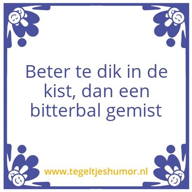 Tegeltje: bitterbal