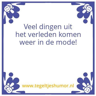 Tegeltje: Mode