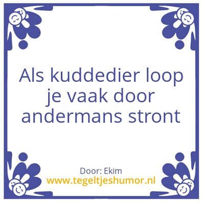 Tegeltje: Weg van de kudde