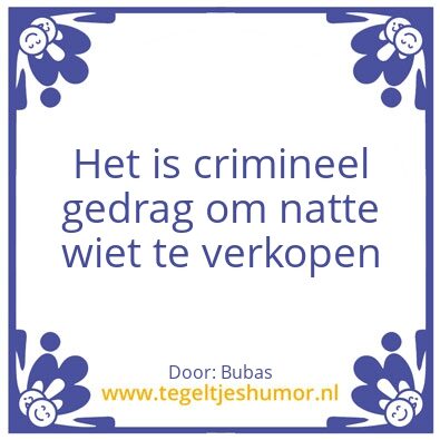 Tegeltje: Crimineel