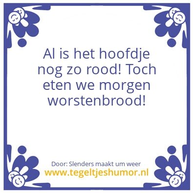 Tegeltje: Rood