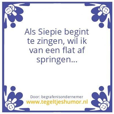 Tegeltje: Siep
