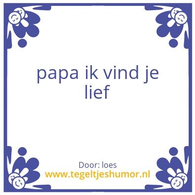 Tegeltje: papa