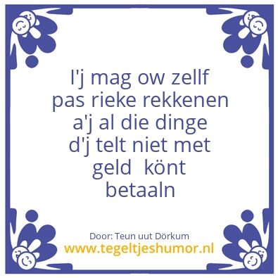 Tegeltje: KÃ¶j rekkenen?