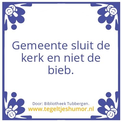 Tegeltje: Bieb.