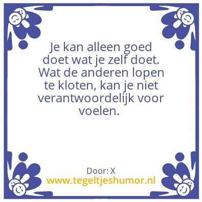 Tegeltje: X
