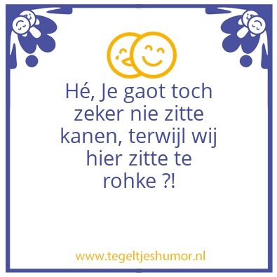 Tegeltje: Diner etiquette