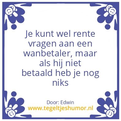 Tegeltje: Wanbetaler