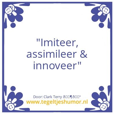 Tegeltje: Innoveer