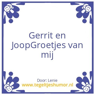Tegeltje: Hallo