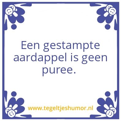 Tegeltje: Stampot