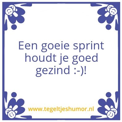 Tegeltje: Sprint