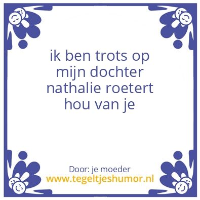 Tegeltje: als je mama word ben je blij
