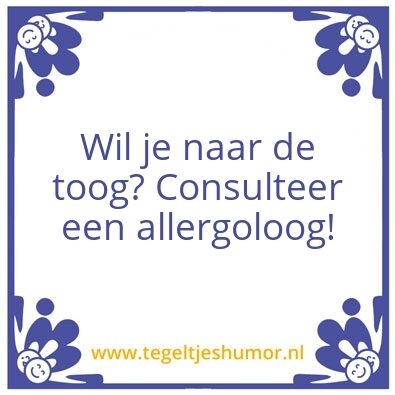 Tegeltje: Allergoloog