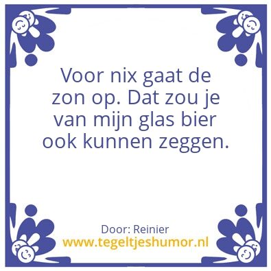 Tegeltje: Bier