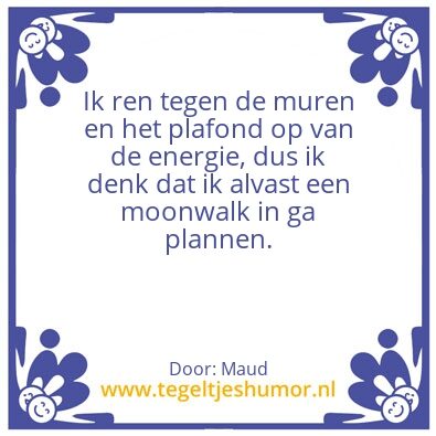 Tegeltje: moonwalk