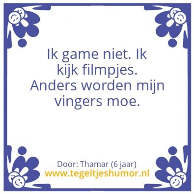 Tegeltje: Gamen