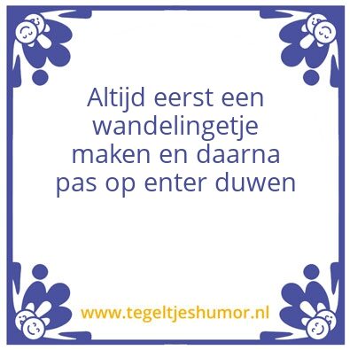 Tegeltje: Enter